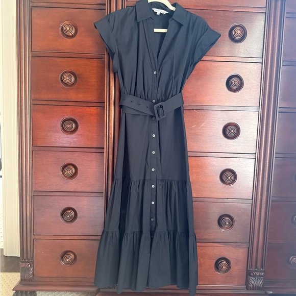 Black cap sleeve Veronica Beard Dress - Picture 4 of 7